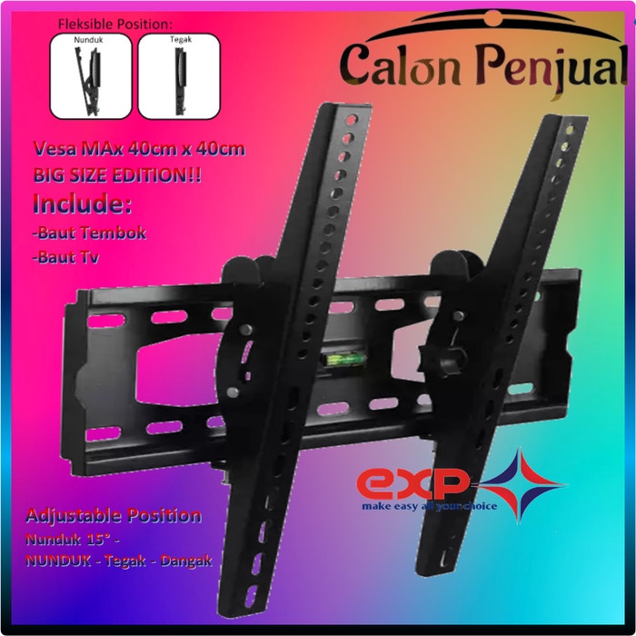 Bracket TV  SAKURA 42&quot; s/d 55&quot; waterpass GARANSI 100% COCOK!