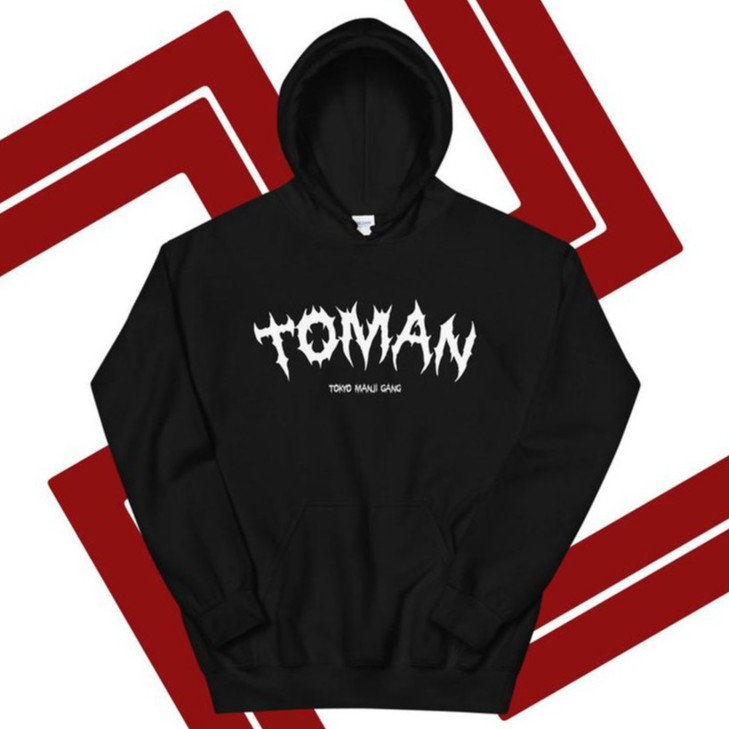 Hoodie Toman Typo Anime Manga Tokyo Revengers Manga Premium Cotton Fleece