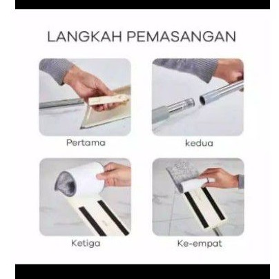 alat pel lantai praktis flat mop + ember