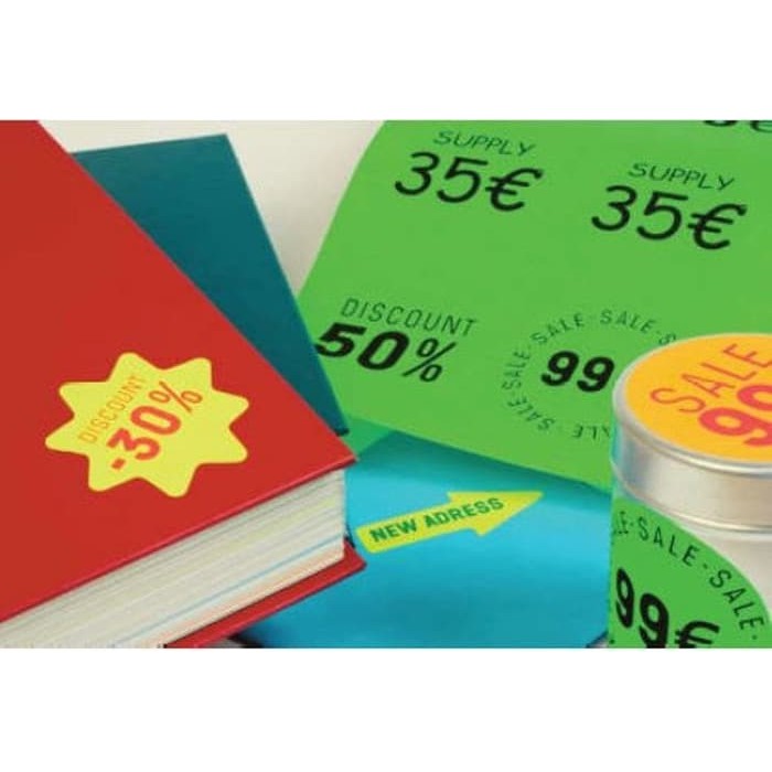 

Label Apli Stiker Promotional Fluorescent Yellow 35MM 300 unit Reff 10370