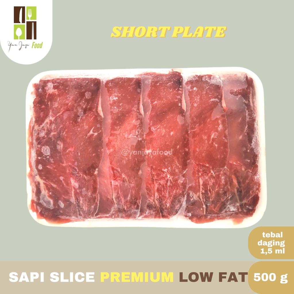 Sapi Slice Low Fat US Premium Shortplate 500gr