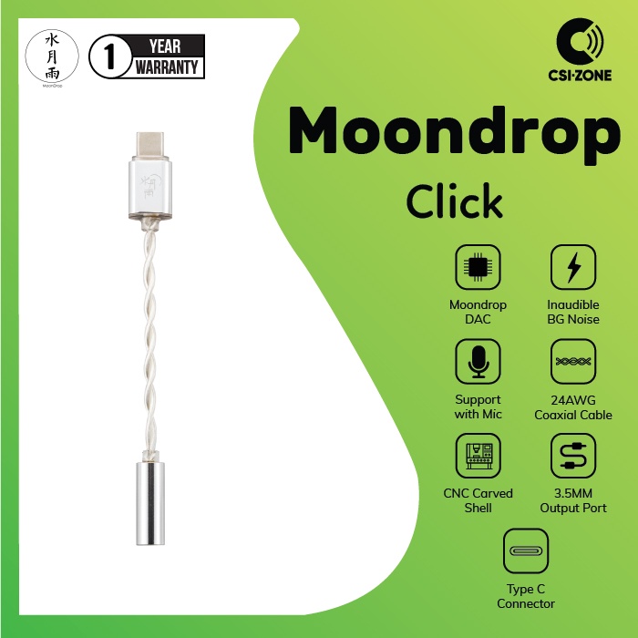 Moondrop Click Portable Mini USB Type C DAC & AMP