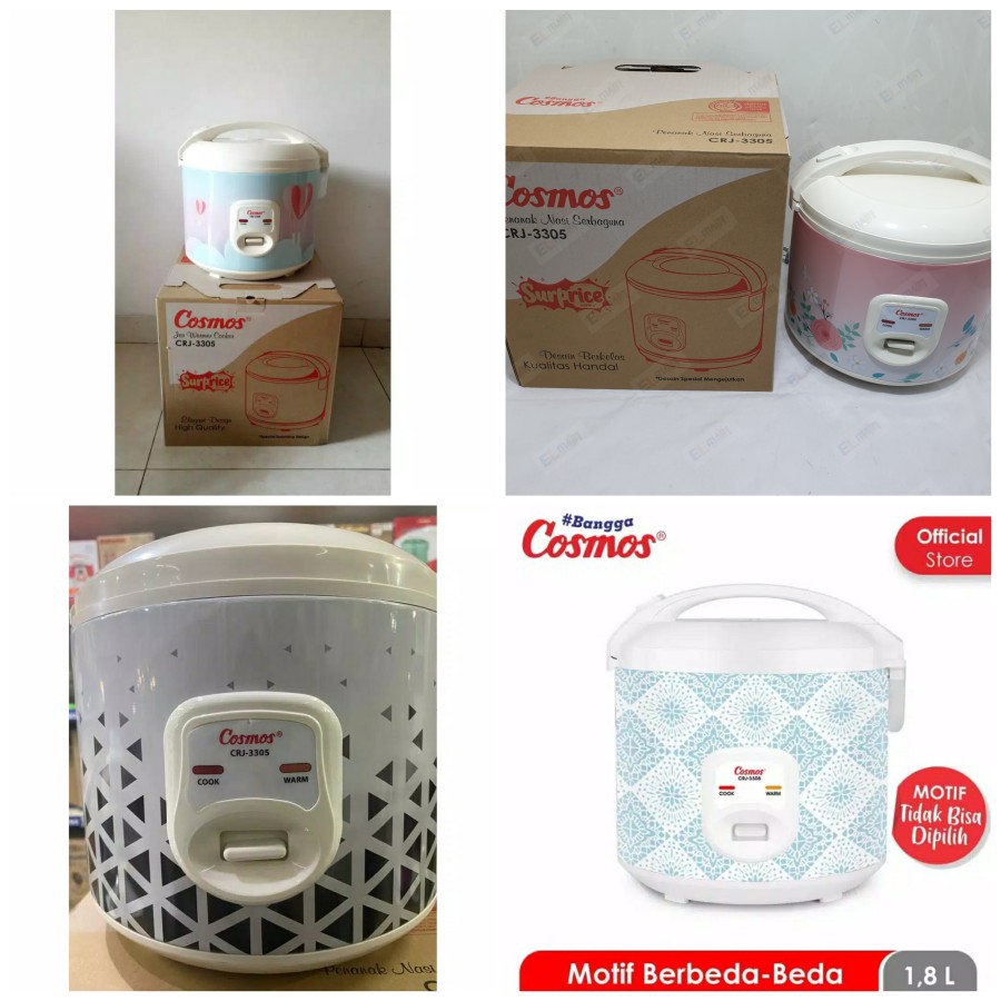 Magic Com Cosmos 1,8 Liter CRJ 3305 Rice Cooker CRJ3305 1.8L Panci Anti Lengket