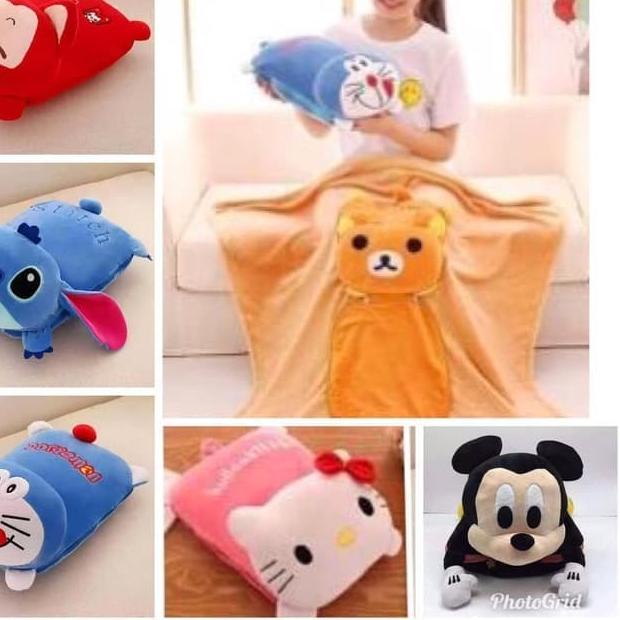 ➷ Balmut Karakter Bantal Selimut Boneka Selimut - MONKEY ❄