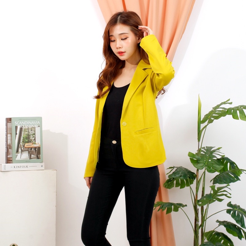 Sale! New Colour pocket Blazer/ Blazer formal wanita /  blazer kantor / jas lengan tangan panjang