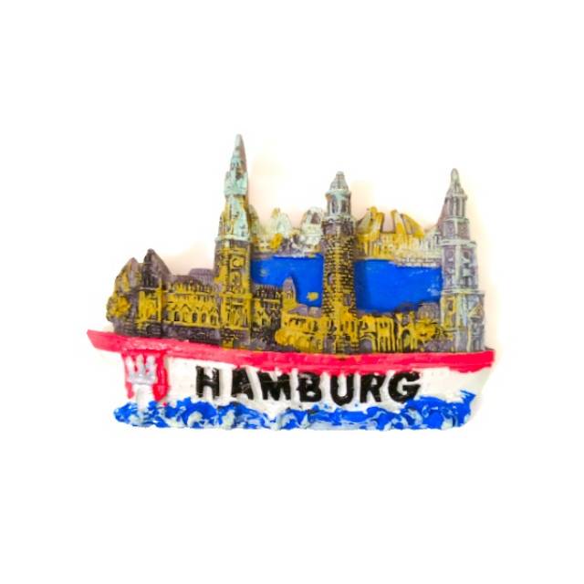 Magnet kulkas hamburg souvenir hamburg jerman germany