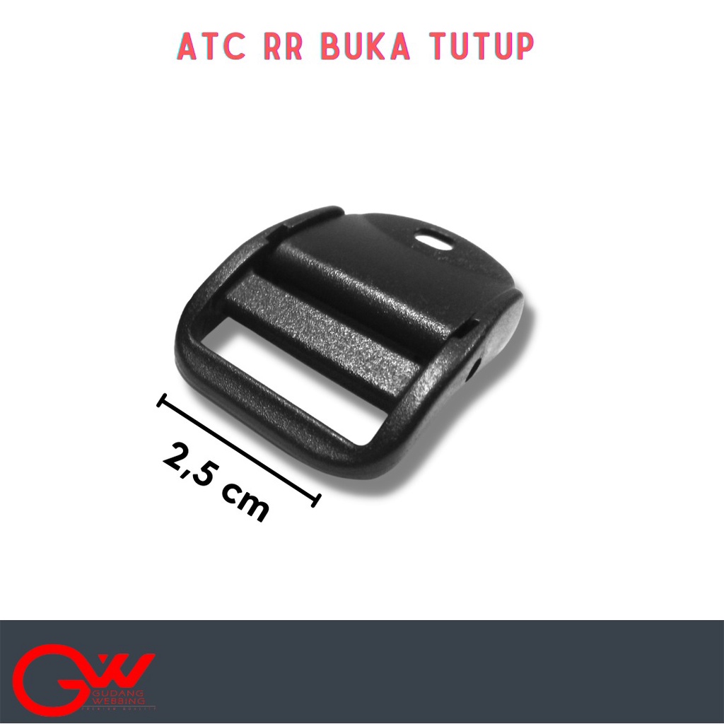 Ring Tangga/ slider / Ring ransel - ATC 25mm Buka Tutup - ECERAN