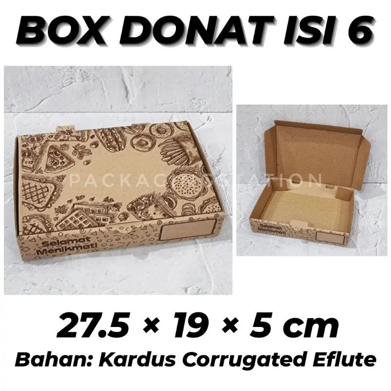 

BOX DONAT ISI 6 / DUS DONAT / KOTAK DONAT / BOX SNACK / DUS SNACK / KOTAK SNACK