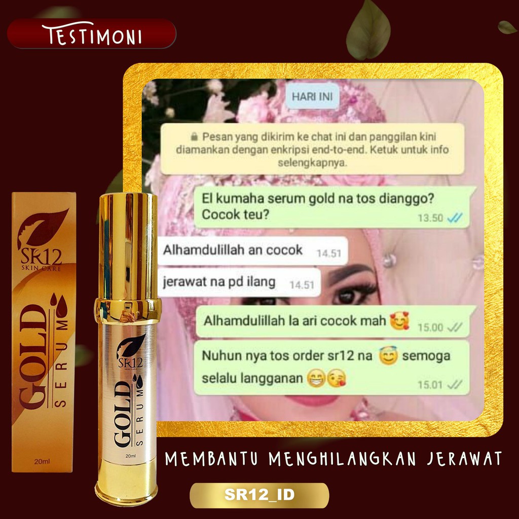 GOLD SERUM SR12 / SERUM COLLAGEN PENCERAH WAJAH