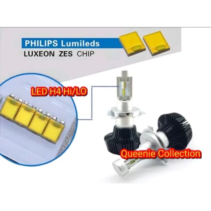 Lampu Led H4 Philps Zes Luxeon Chips Super Bright Murah