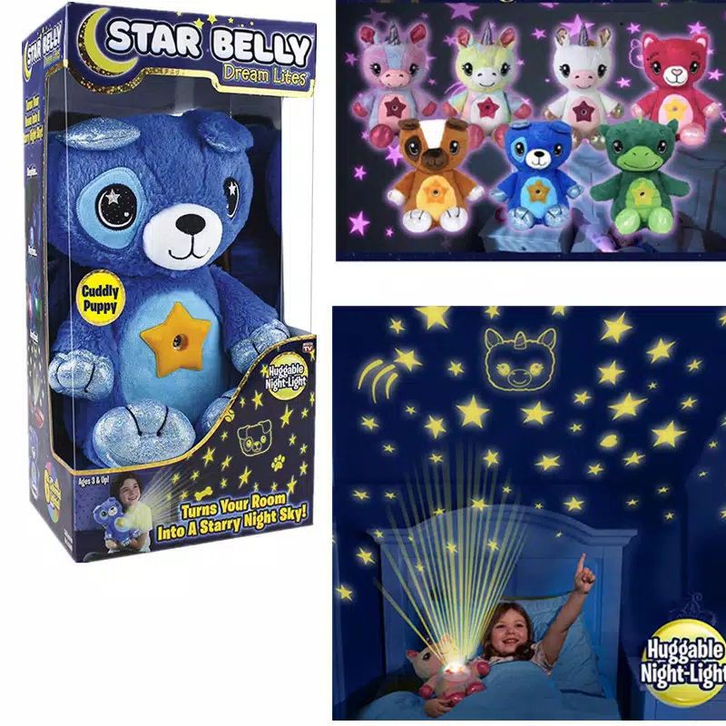 Laristerus79 COD BONEKA STAR BELLY lampu proyektor langit bintang anak led boneka bintang anak lucuu