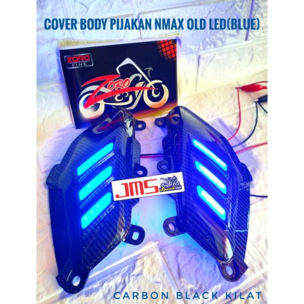 cover tutup carbon bodi nmax kiri kanan cover pijakan carbon warna biru merah putih zoro