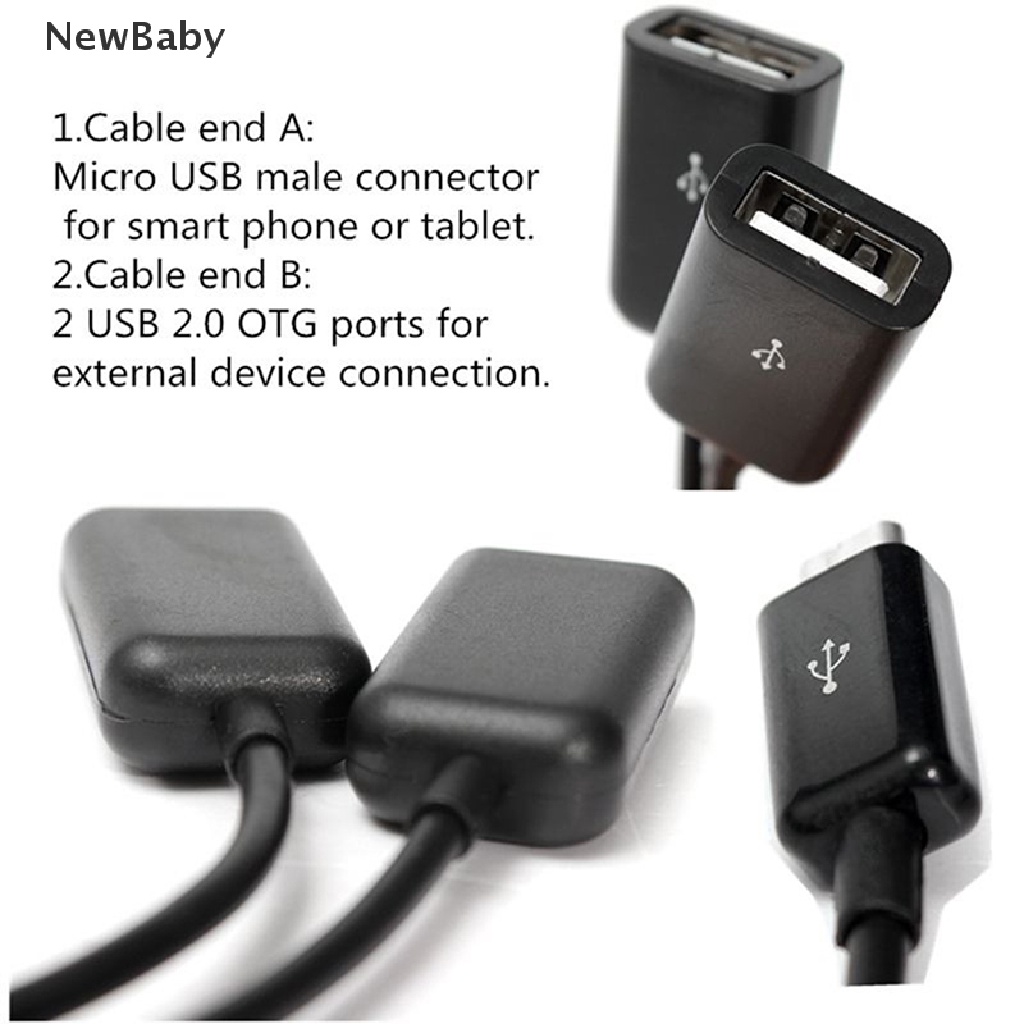 Kabel Adapter Dual Micro USB OTG Hub Host Untuk Tablet PC Smartphone