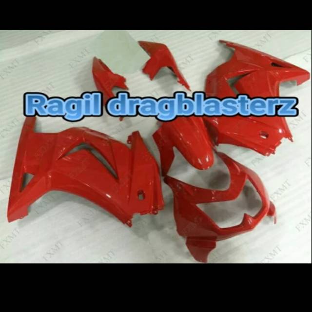 full fairing atau full cover body ninja 250 R karbu merah original kawasaki