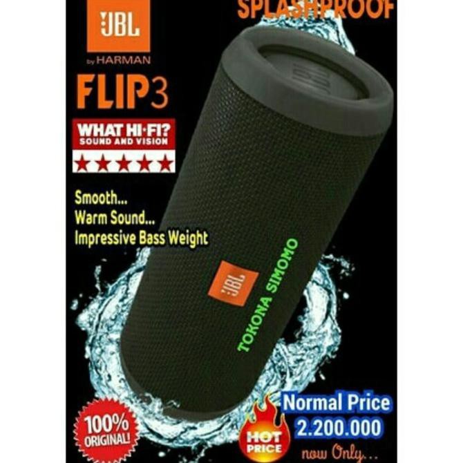 JBL Flip 3 Splashproof Portable Bluetooth Speaker With Speakerphone