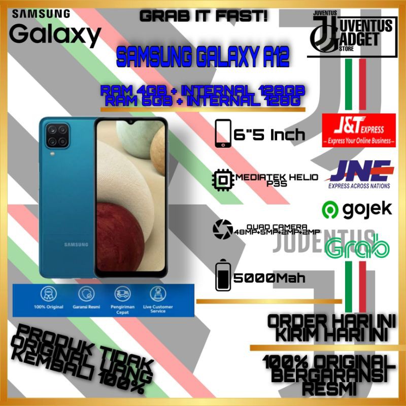 SAMSUNG GALAXY A12 ( RAM 4GB + INTERNAL 128GB & RAM 6GB + INTERNAL 128GB ) GARANSI RESMI SEIN SAMSUNG