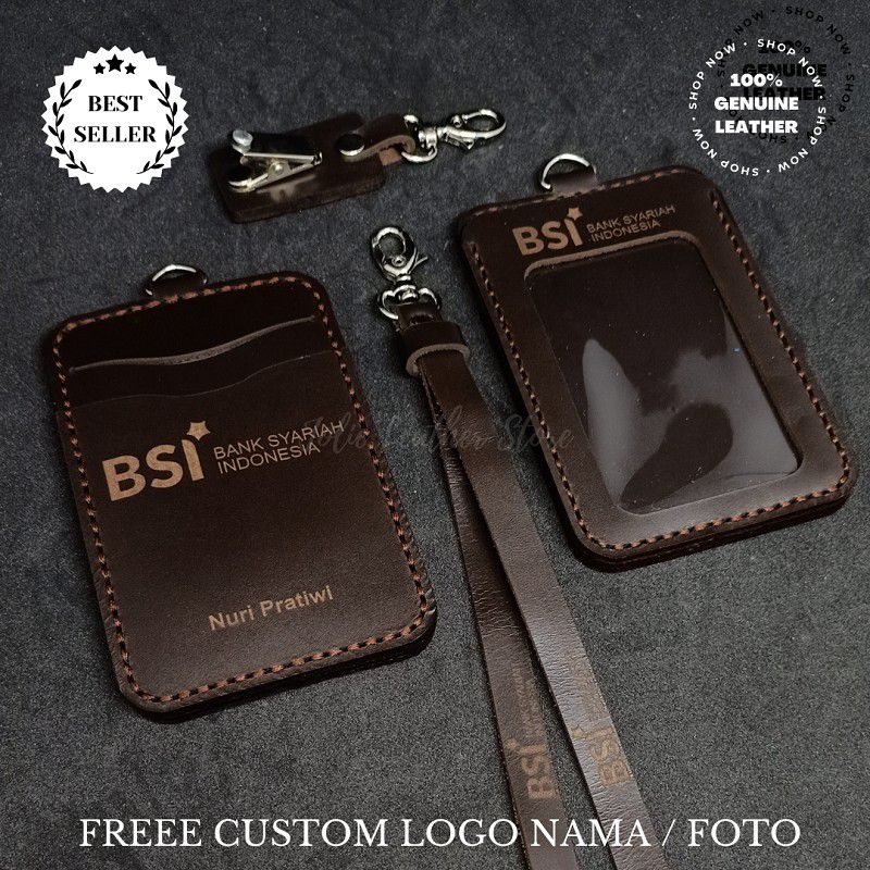 

Id Card Holder Kulit/Name Tag Kulit Bank Syariah Indonesia Custom All Instansi dan Perusahaan