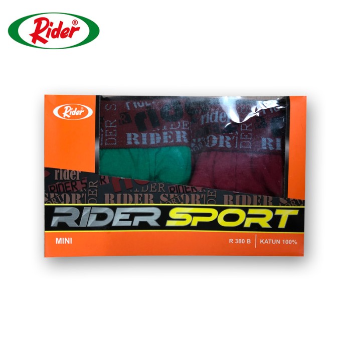 Celana Dalam Pria Rider Sport Single Jersey R380B Mix Warna (Isi 2pc)