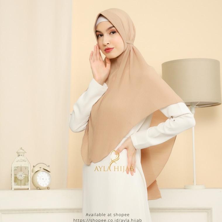 (SAFA PED) Bergo Maryam Jumbo Pet PLISKET Ceruty Babydoll / Bergo Pet Plisket –LCA.24xFe22ј