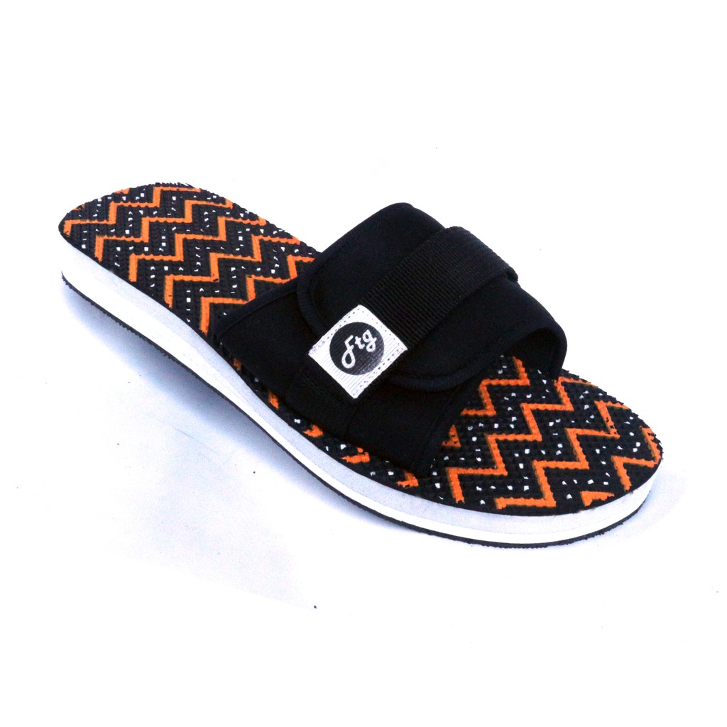 Sandal Slop Pria Sendal Slide Cowok Sandal Slop Laki laki Footage FTG 251 Orange