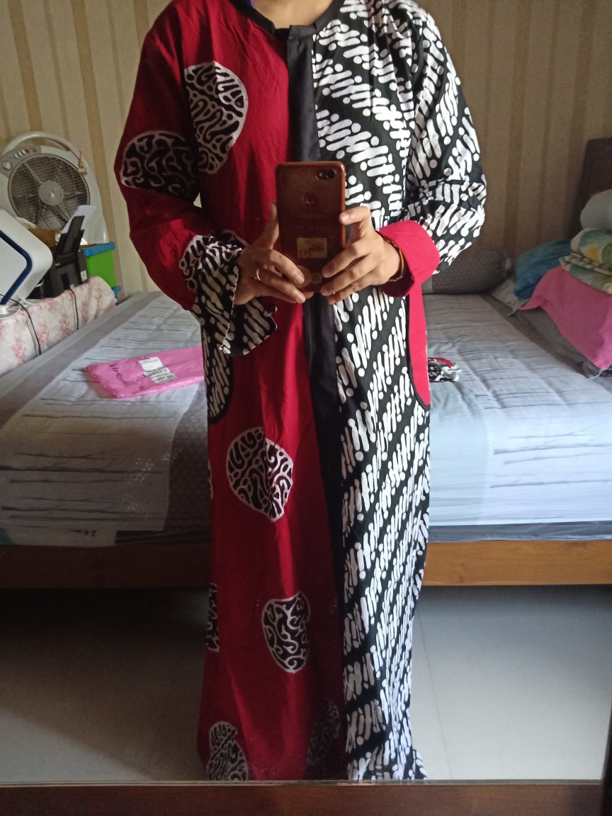 Gamis Batik Cap Motif Klasik Free Masker