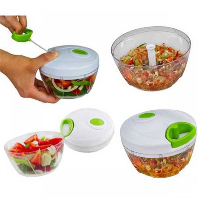 Speedy chopper blender tarik manual tanpa listrik - penggiling daging sayuran bumbu perajang bawang