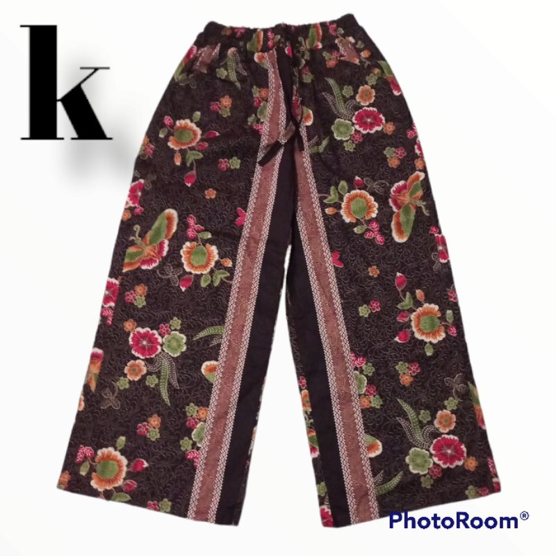 CELANA KULOT PANJANG DEWASA WANITA BAHAN KATUN STREACH MOTIF SANTAI MURAH-k