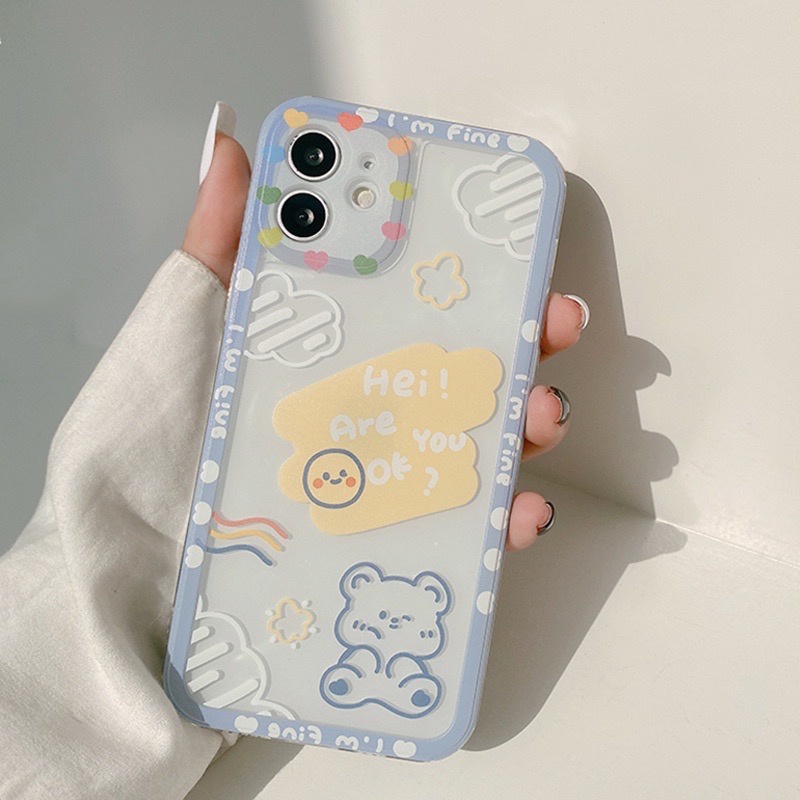 New!! Cute Bear Lavender - Full Lens Color - For IPhone 7+ 8+ X XR XSMAX 11 12 13 PRO PROMAX