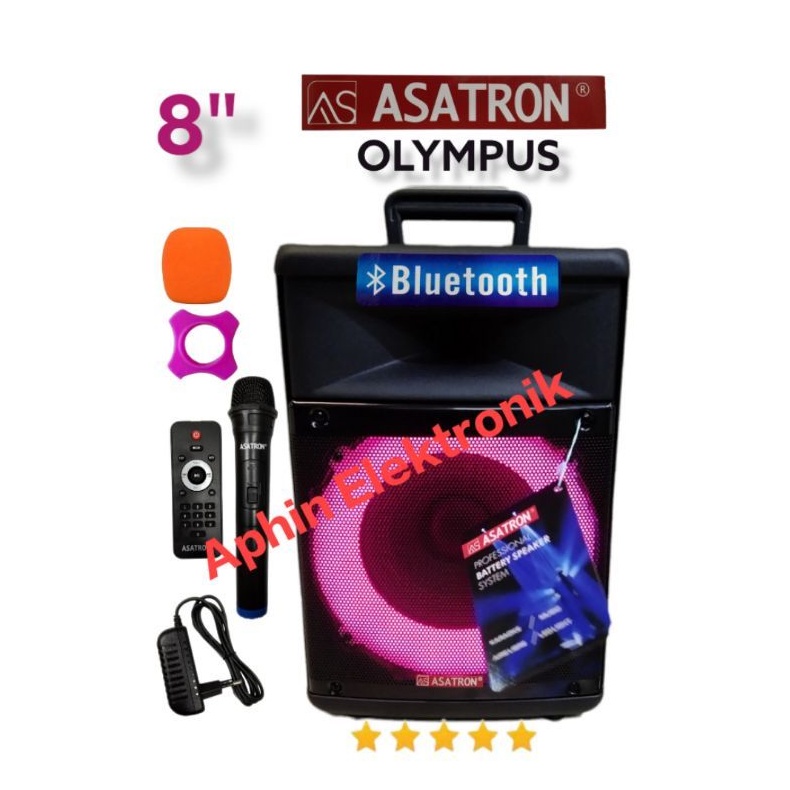 Speaker Portable ASATRON 8 inch OLYMPUS Speaker bluetooth ORIGINAL