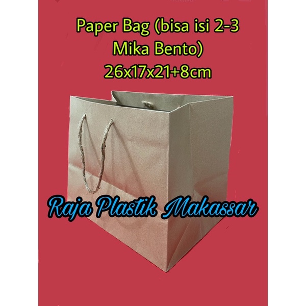 

Paper Bag Brown Bento Polos (isi 2-3 mika bento)