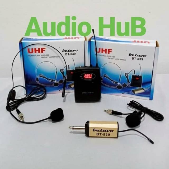 MIC WIRELESS BETAVO BT839 MICROPHONE BETAVO BT 839 HEADSET CLIP ON