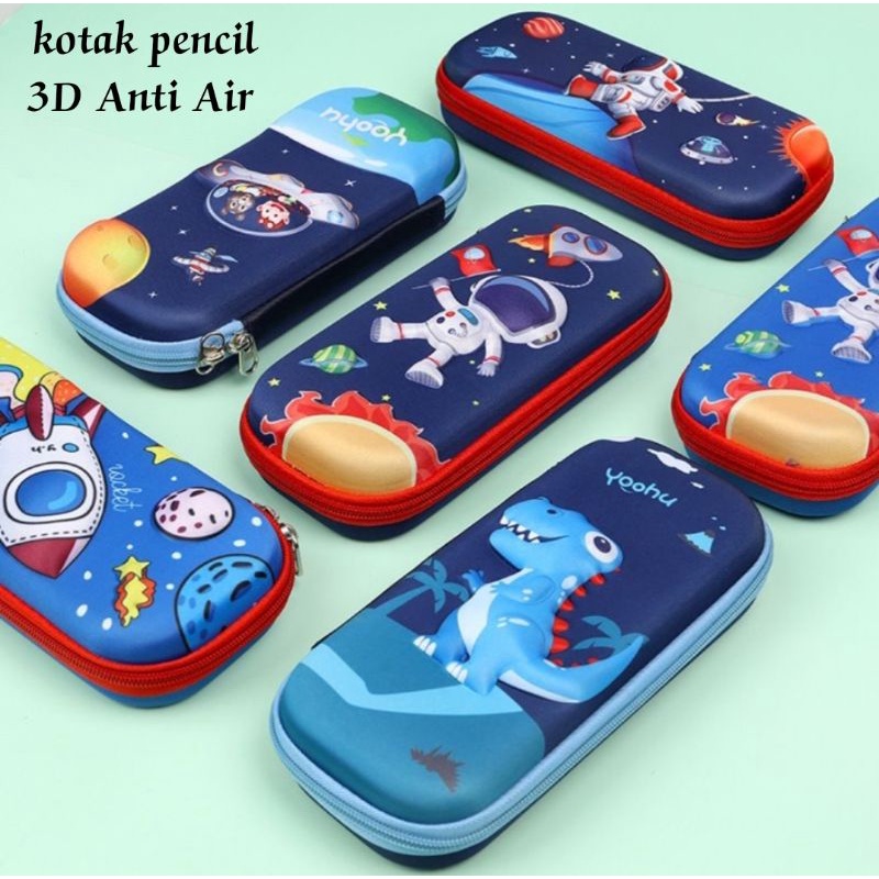 Kotak Pensil 3D Anti Air / Kotak Pensil 3D Timbul Hardcase /  Kotak Pensil Case Hardtop