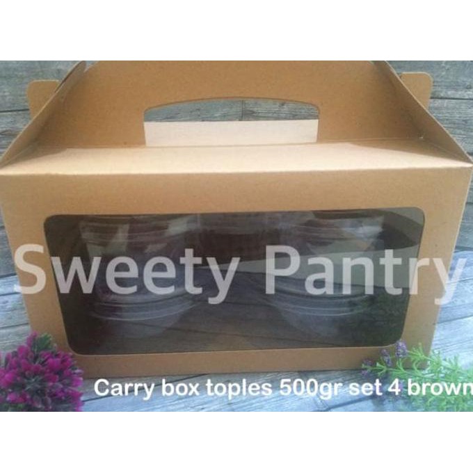 

box / dus toples 500gr; packaging / kemasan kue kering isi 4 toples