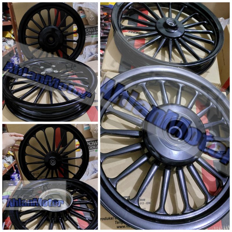 Velg Racing V ROSSI  Model Daytona Palang 18 Scoopy Beat Vario 110 Ring 14 185/215 Gold