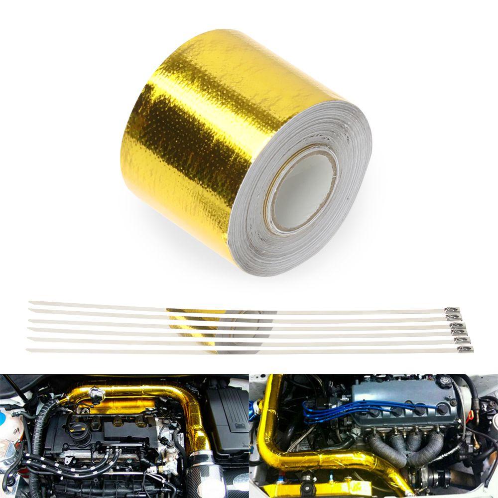 Tape Aluminum Foil Insulasi Anti Air Untuk Dekorasi Pipa Knalpot Mobil