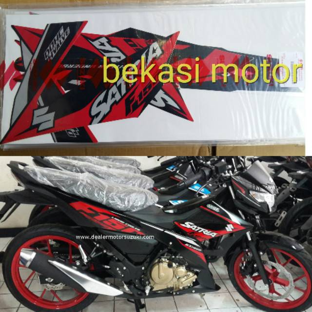 striping sticker suzuki satria fu f1 fi black fire 4 original