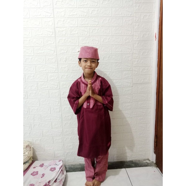Baju koko anak annas katun