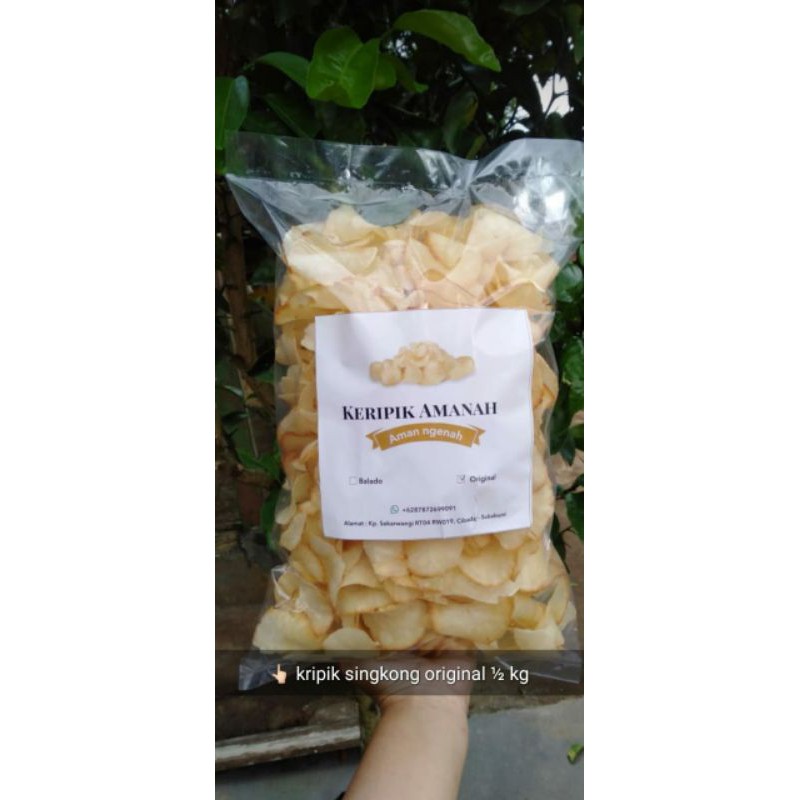 

keripik singkong rasa original | AMANAH