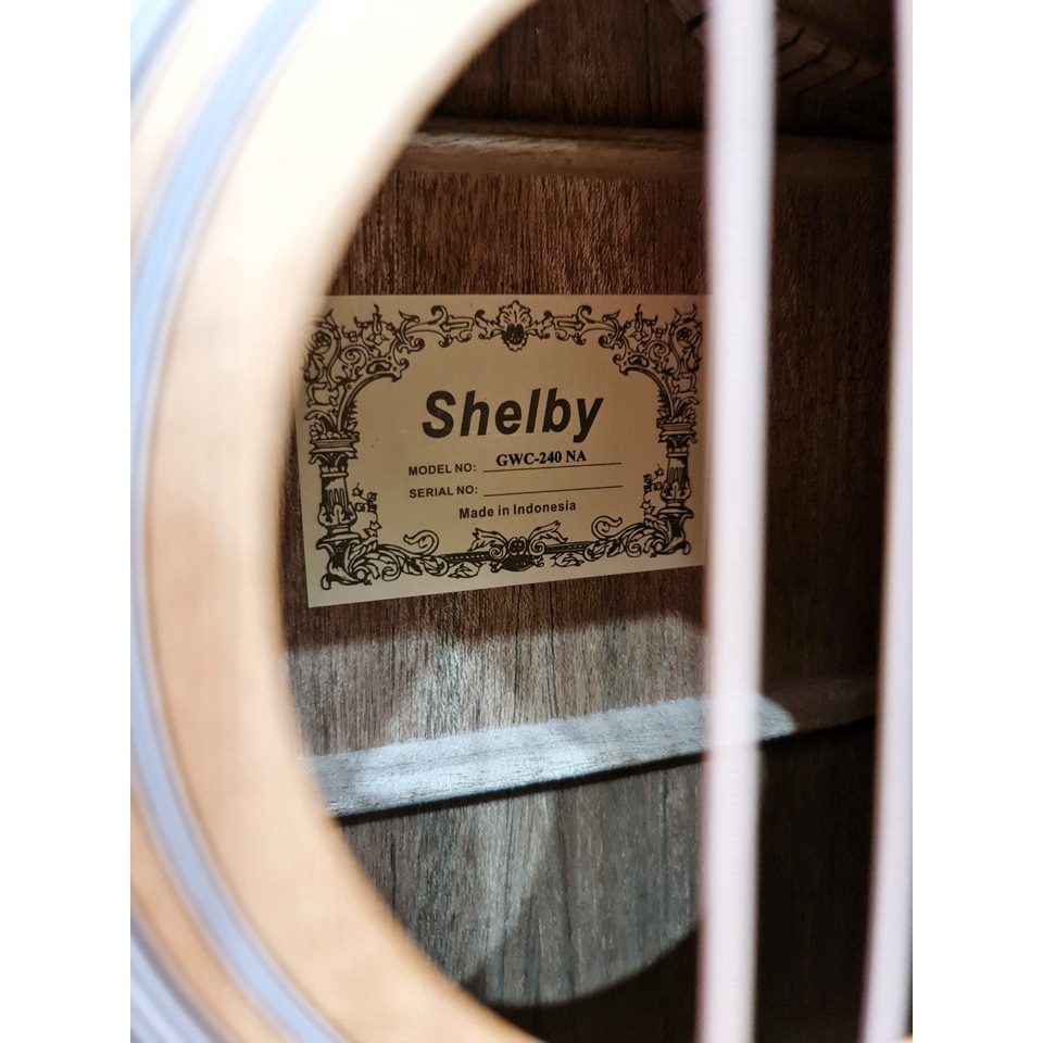 Gitar Akustik Merk Shelby Original Tipe GWC-240 NA NS Senar String Trusrod Murah Jakarta