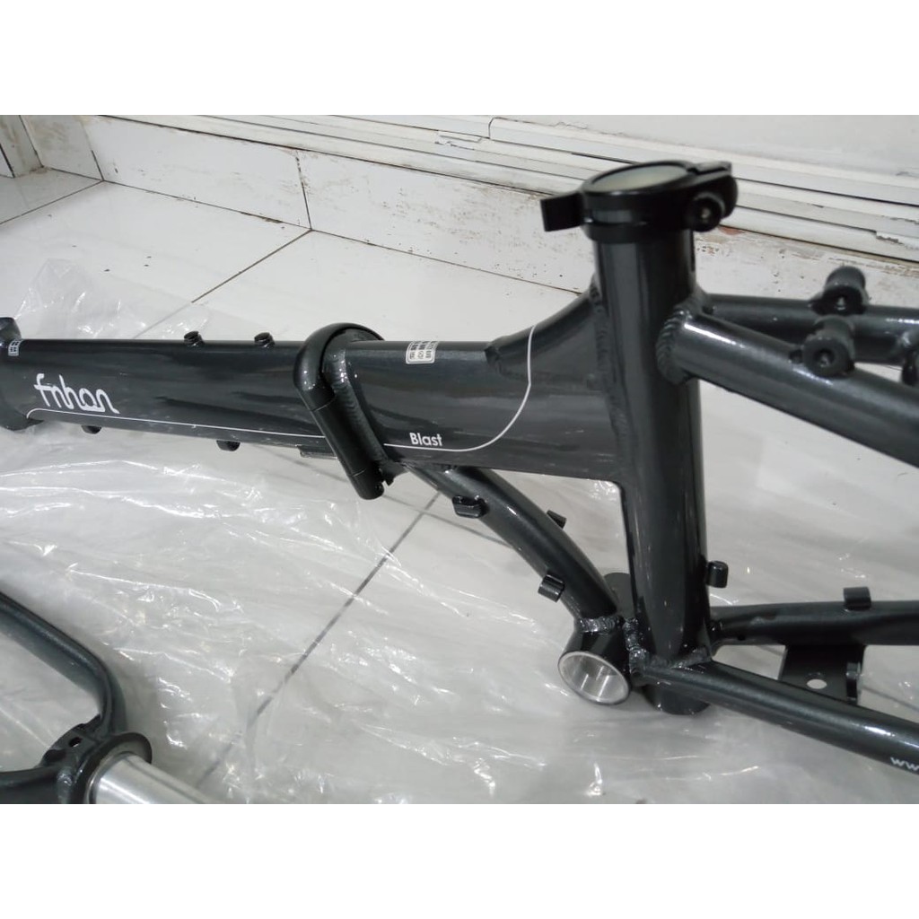 Frame Set FNHON BLAST Grey Discbrake 20 inch Db Sepeda Lipat Abu Abu Metalic Alloy Disc brake