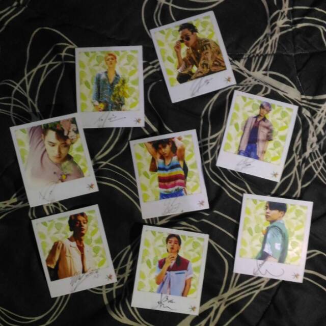 SET EXCK KOKOBOP AUTOGRAPHED POLAROID YANGPASHOP SEHUN CHANYEOL BAEKHYUN