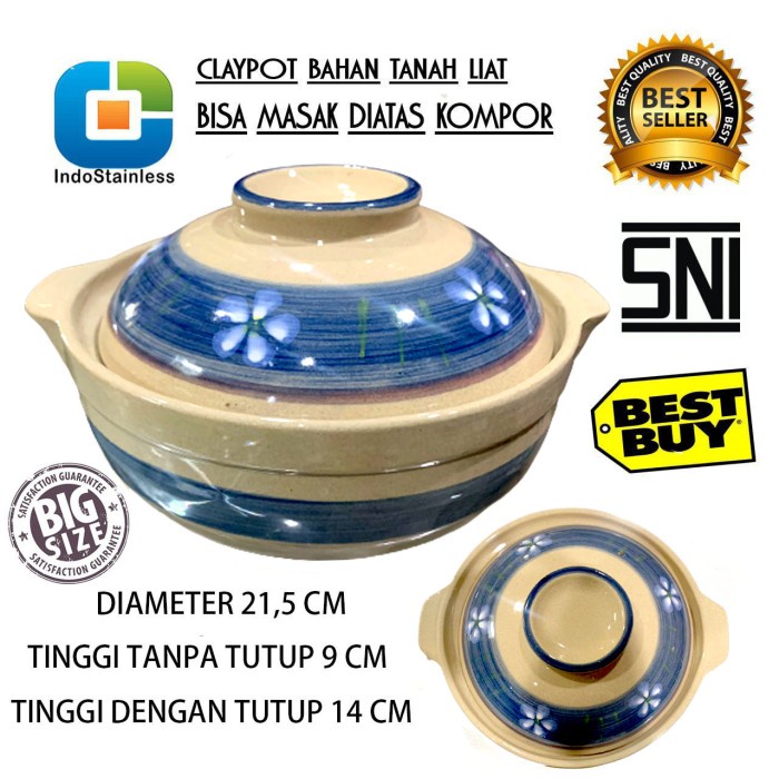 PROMO CLAYPOT MASAK / PANCI TANAH LIAT/CLAYPOT SAPO CEPER