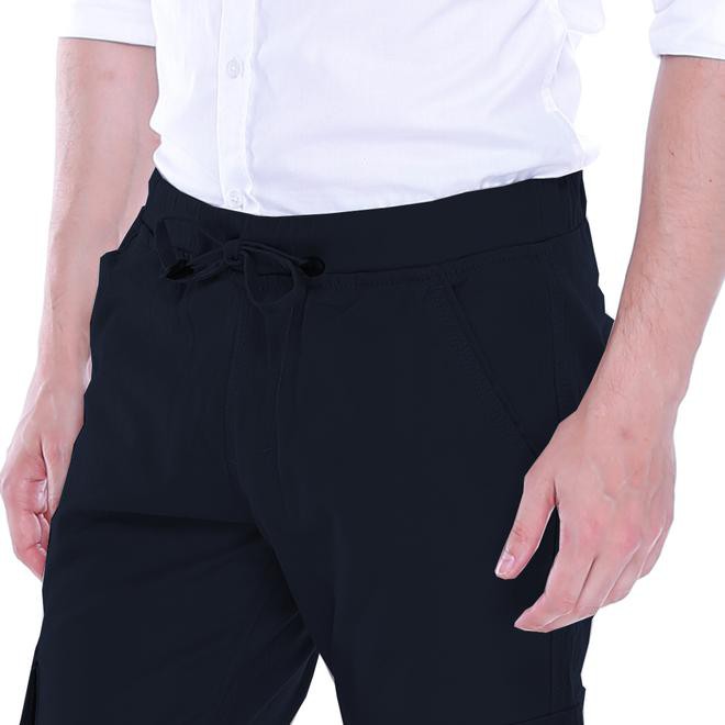 VIAV LONG BLACK JOGGER CARGO PANTS BIG SIZE QKYE
