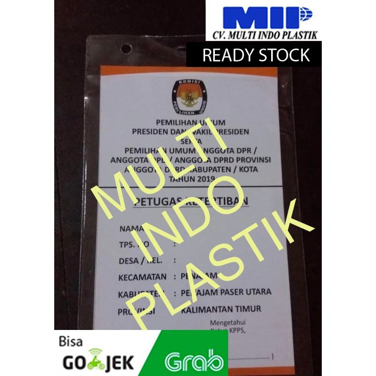 

Plastik ID Card kantong ID Card plastik nametag kantong nametag murah
