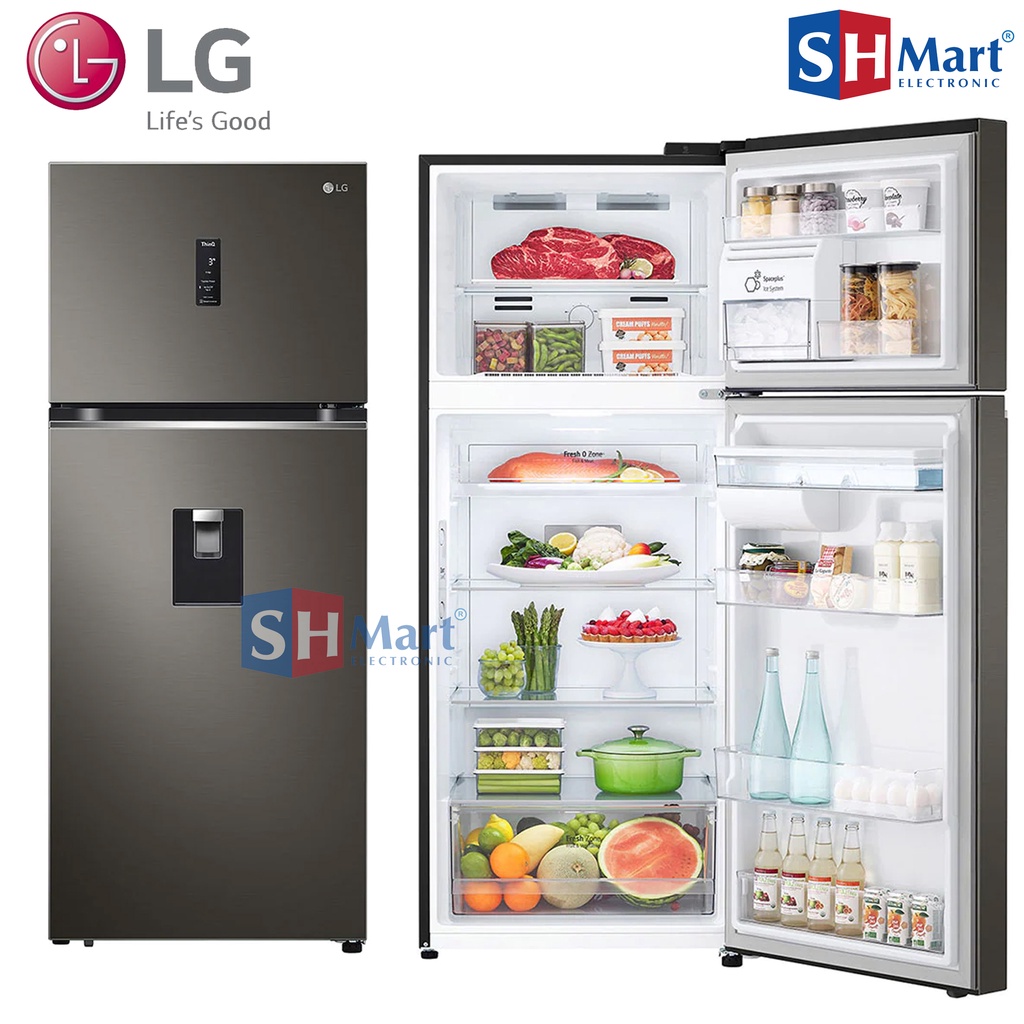 KULKAS LG 2 PINTU GN-F372PXAK KAPASITAS 410 LITER SMART INVERTER WITH DISPENSER GARANSI RESMI