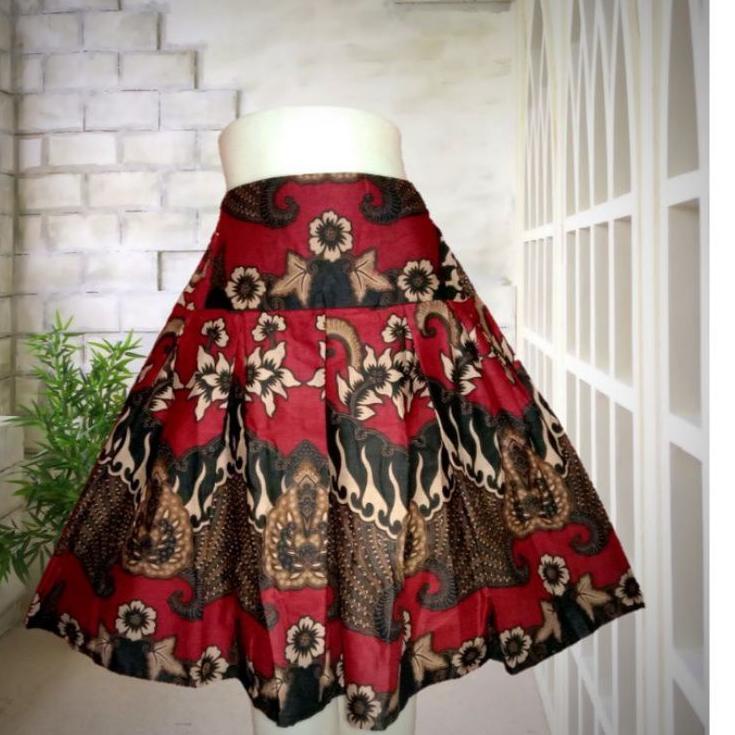 Menarik.. Rok Batik Pendek / Rok Batik Wanita / Rok Pendek Batik Bahan Katun
