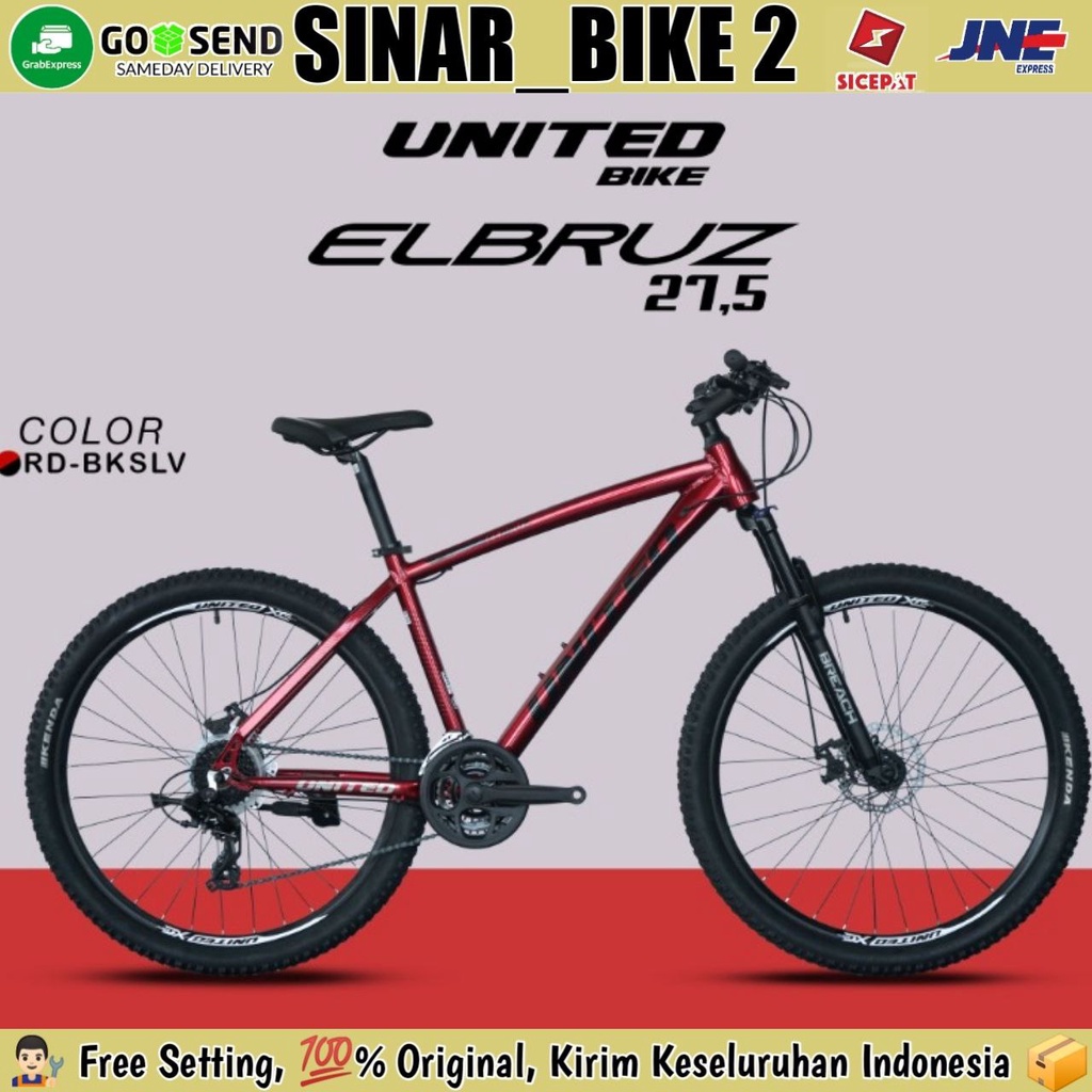 Sepeda Gunung MTB United Elbruz 27,5 Inch Alloy 21 Speed