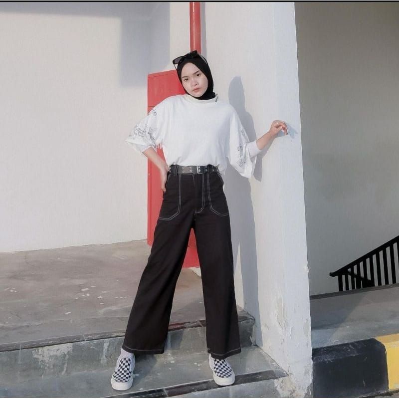 ZIPPER PANTS CARGO /CELANA PANJANG CARGO WANITA PREMIUM