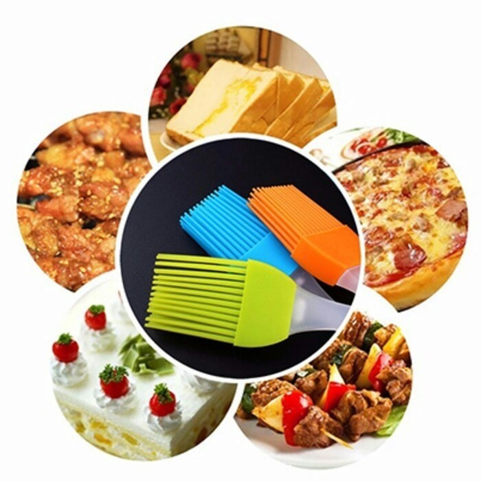 (COD) Kuas Oles Minyak Barbeque Roti Penghias Roti Cake Mentega Food Kue Brush Silicone