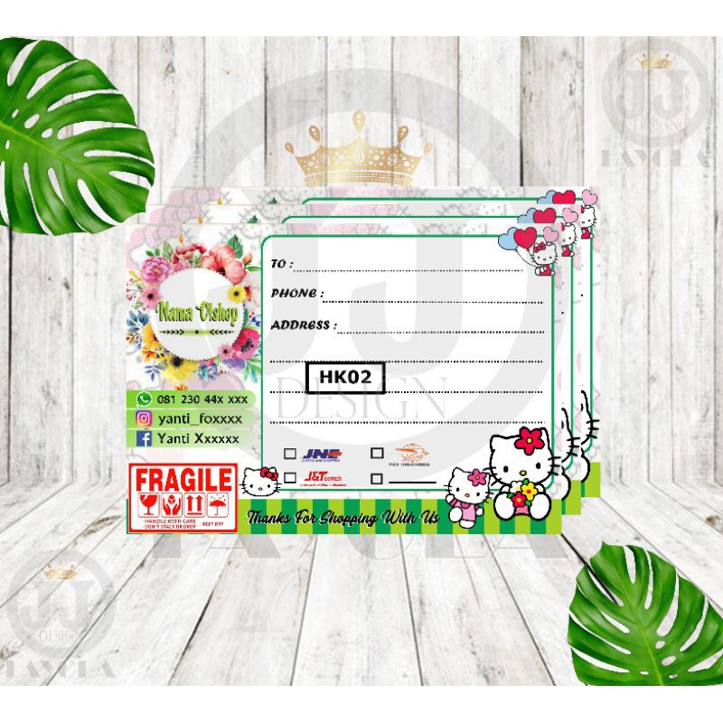 

Label Pengiriman Olshop Kode HK02 / Kertas Pengiriman Olshop / Sticker Olshop